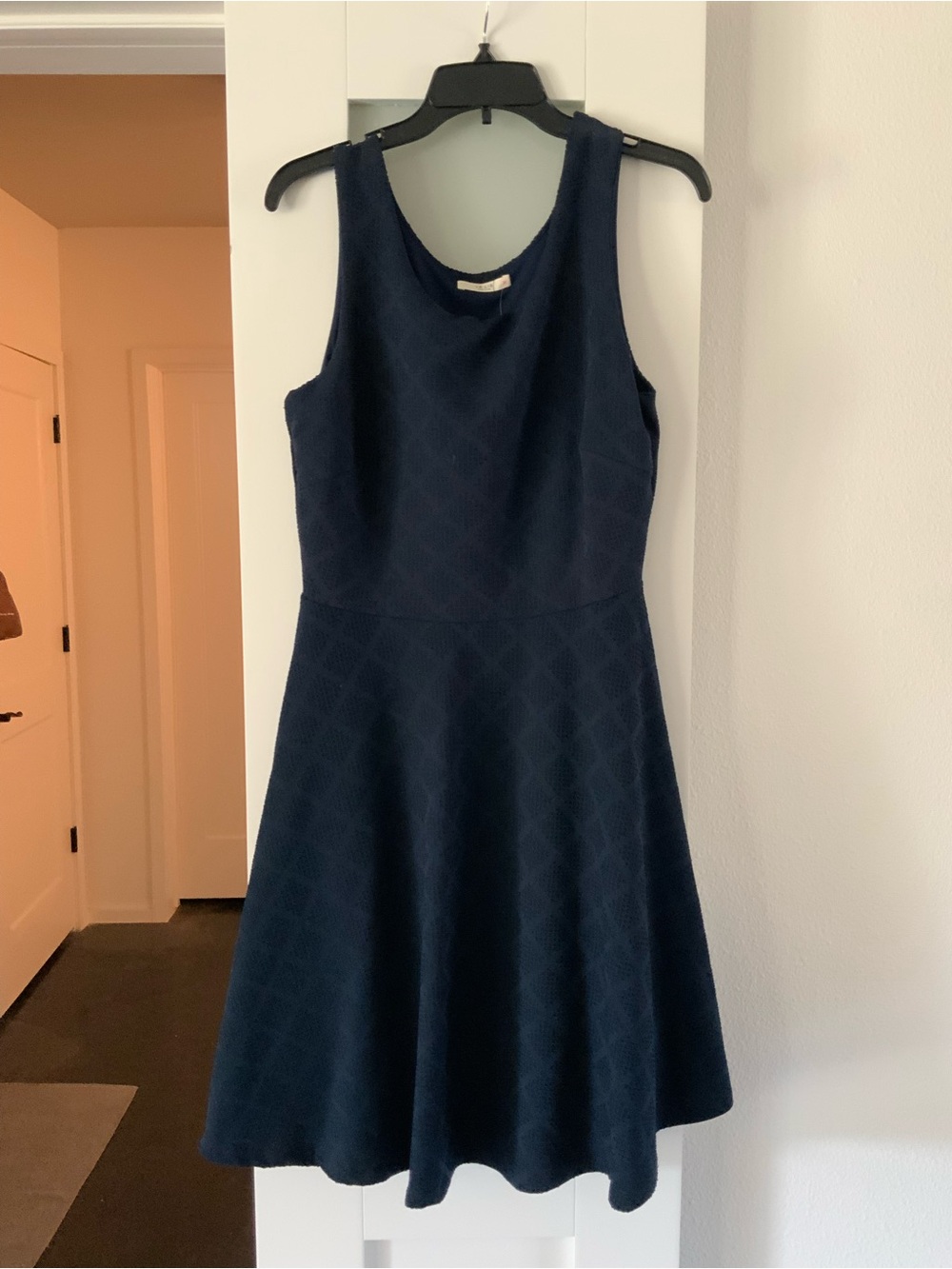 Le Lis Navy Sleeveless Fit-and-Flare Midi Dress